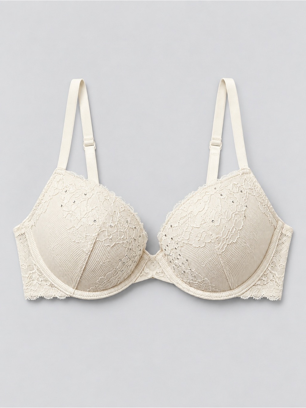 🍒3/33$ La SENZA Lace-Accent Push Up Bra in Cream